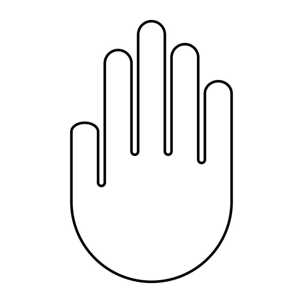 palm, hand- icoon vector, gevulde vlak teken, solide pictogram geïsoleerd Aan wit, logo illustratie vector