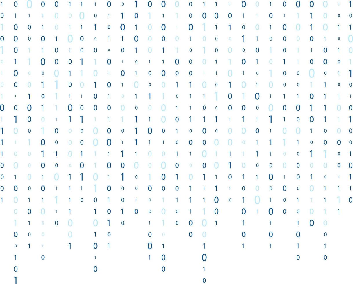 stroom van binair code. binair code. computer Matrix. getallen Aan de scherm. een nul. vector