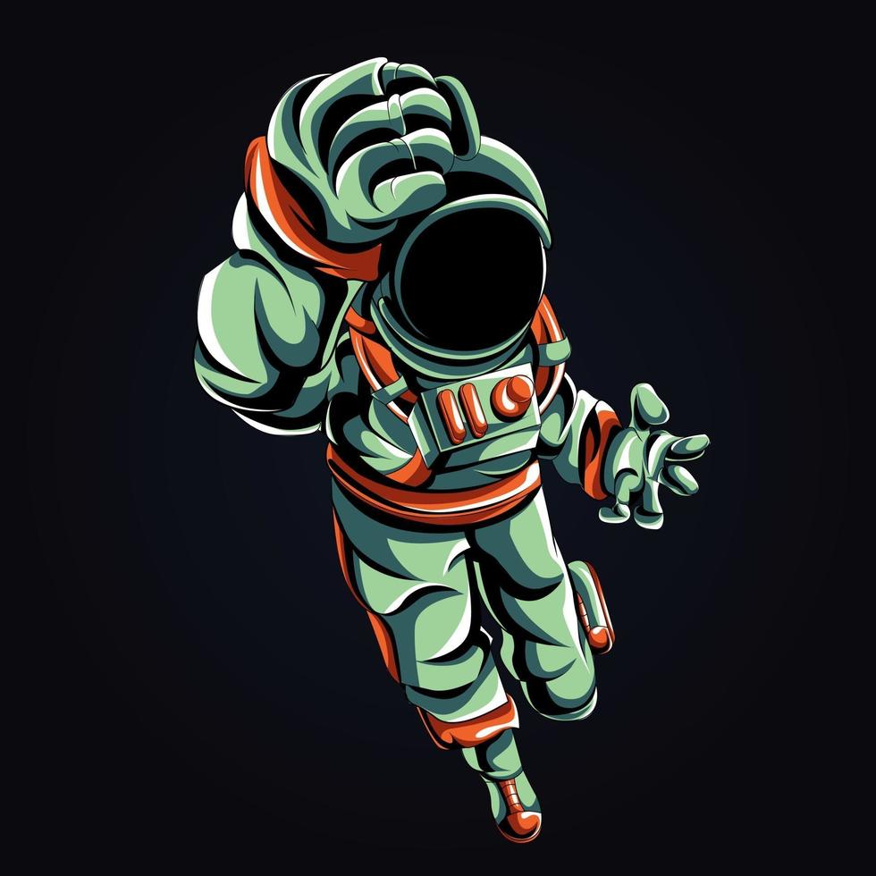 astronaut ruimte kunstwerk illustratie vector