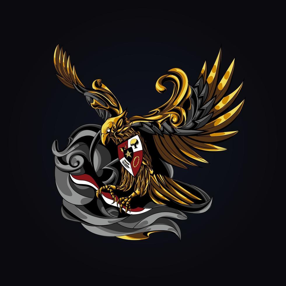 Garuda Indonesische kunstwerk illustratie vector