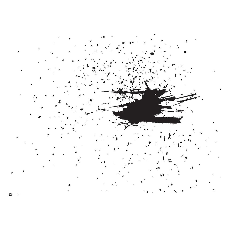 zwart abstract borstel gemaakt gebruik makend van echt inkt vector