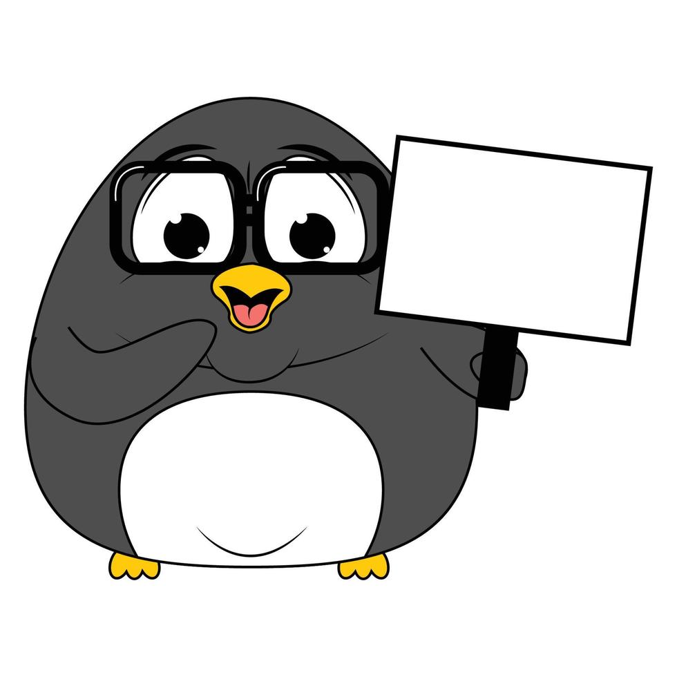 schattige pinguïn dierentekenfilm vector
