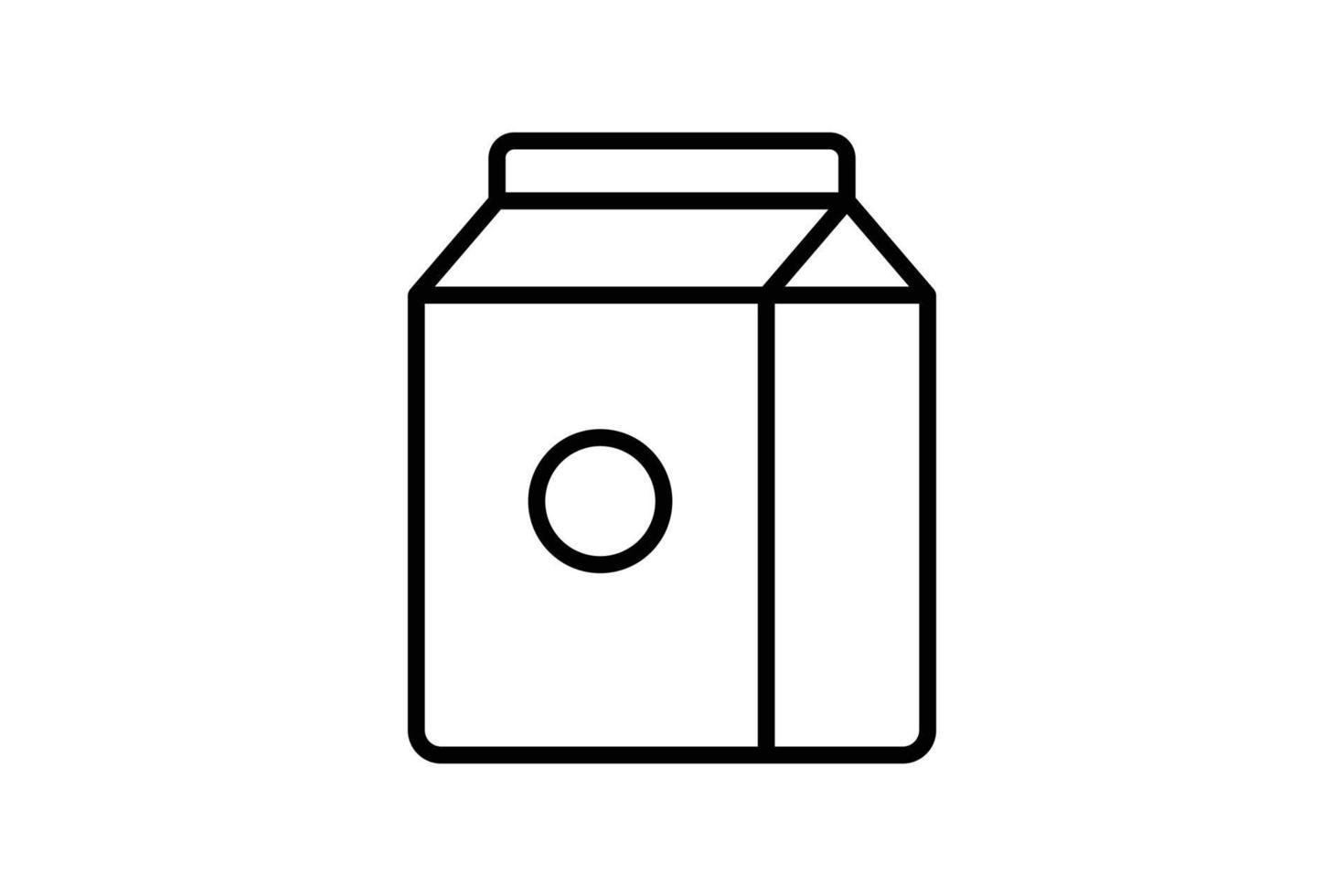 melk doos icoon illustratie. icoon verwant naar drankje, ontbijt . schets icoon stijl. gemakkelijk vector ontwerp bewerkbare
