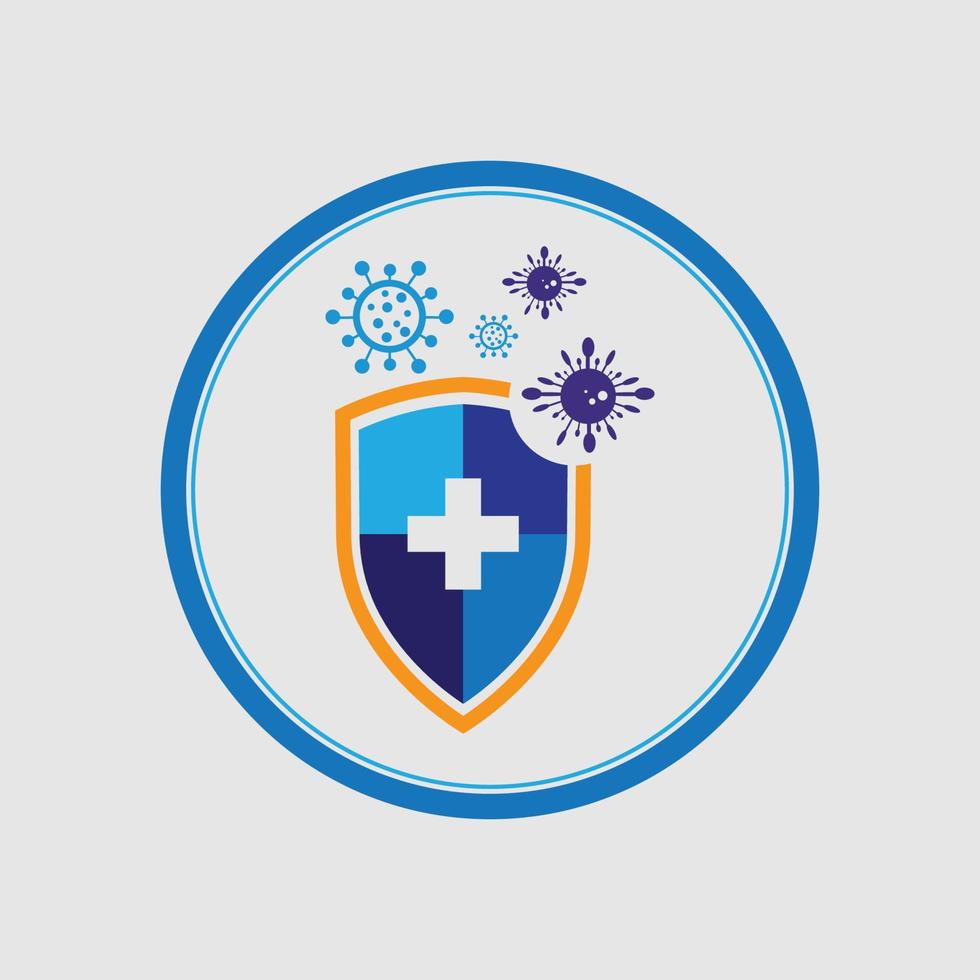 virus bescherming logo afbeeldingen illustratie ontwerp vector