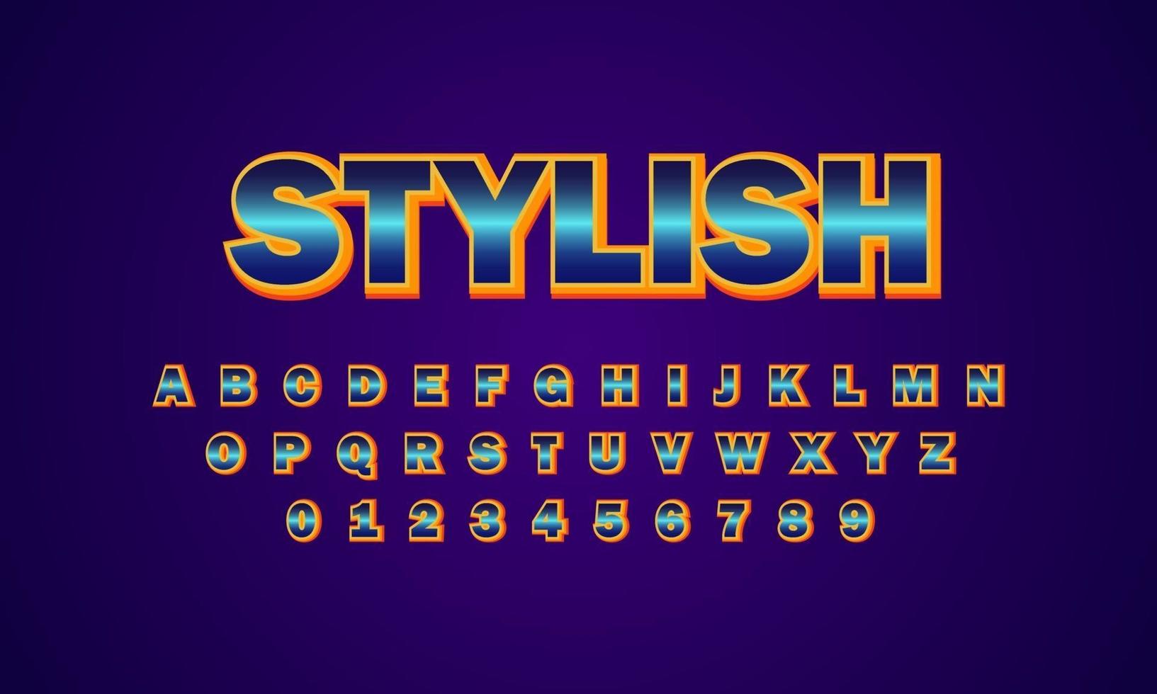 stijlvol lettertype alfabet vector