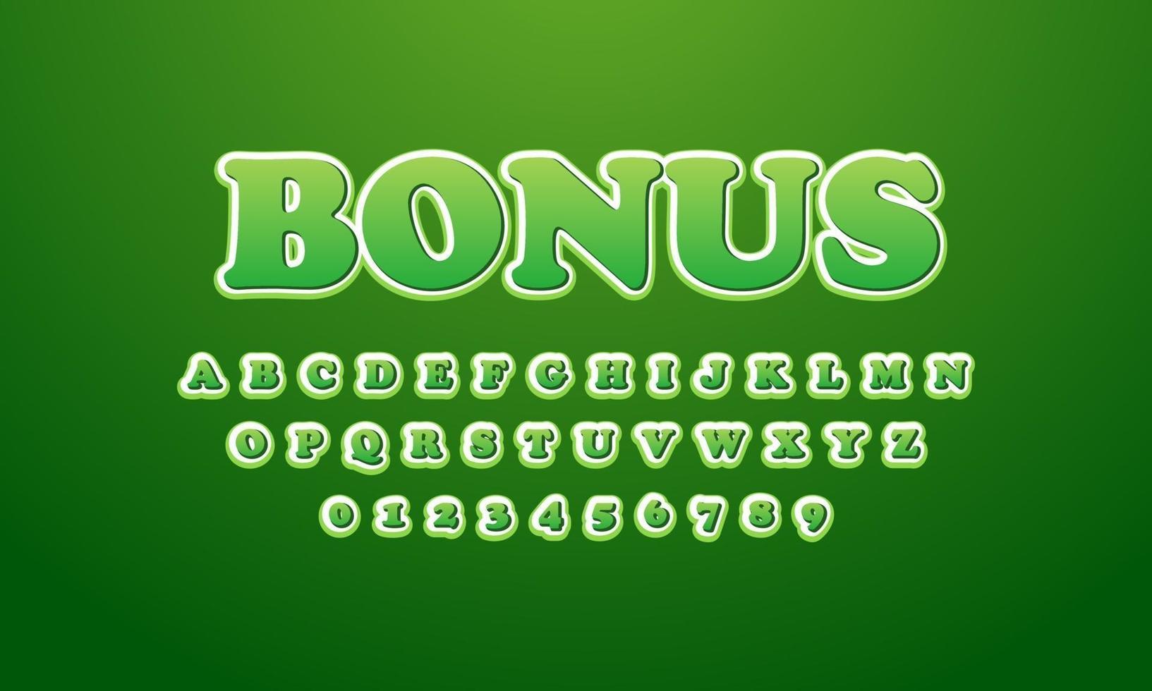 bonus lettertype alfabet vector