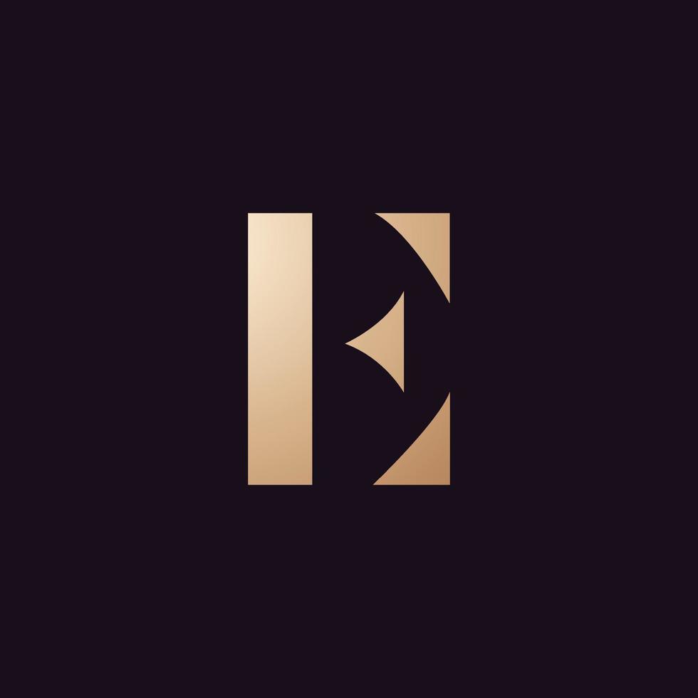 luxe en modern ef brief logo ontwerp vector