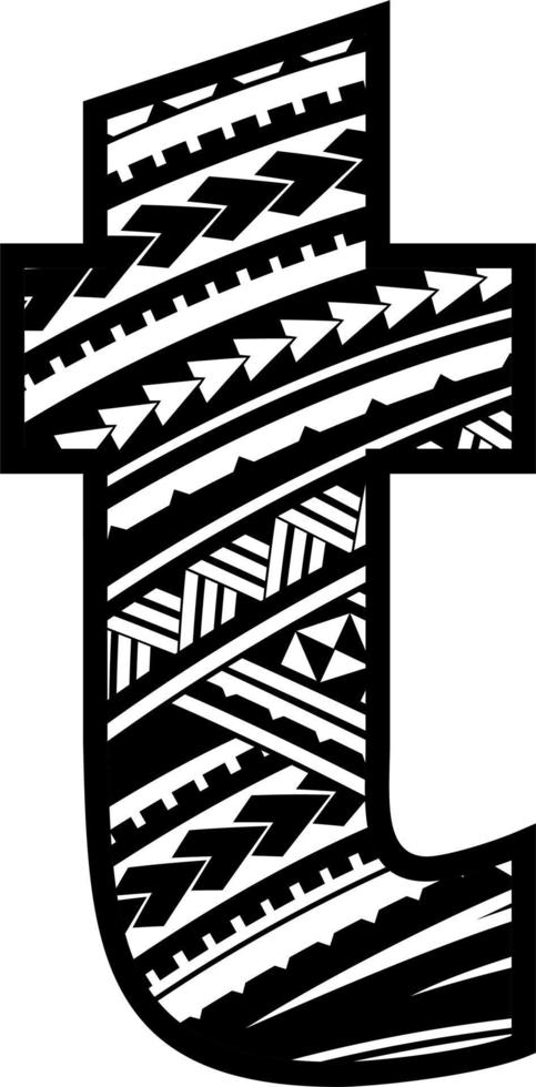 Maori mandala Engels alfabet brieven vector