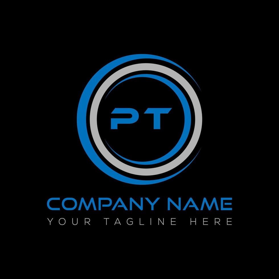 pt brief logo creatief ontwerp. pt uniek ontwerp. vector