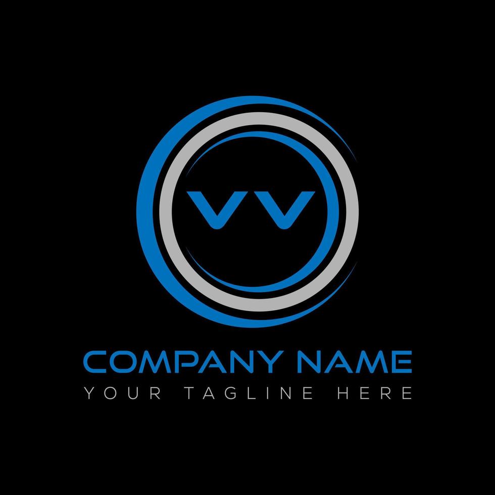 vv brief logo creatief ontwerp. vv uniek ontwerp. vector