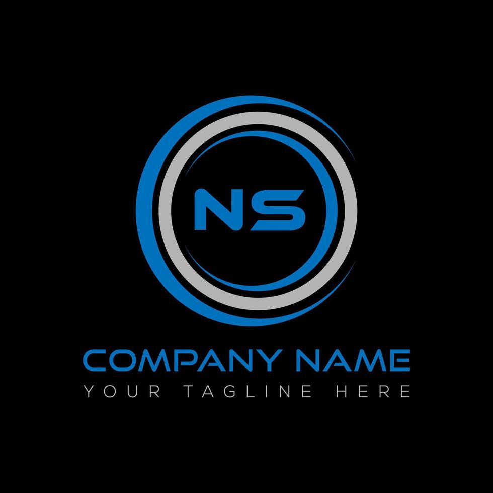 NS brief logo creatief ontwerp. NS uniek ontwerp. vector