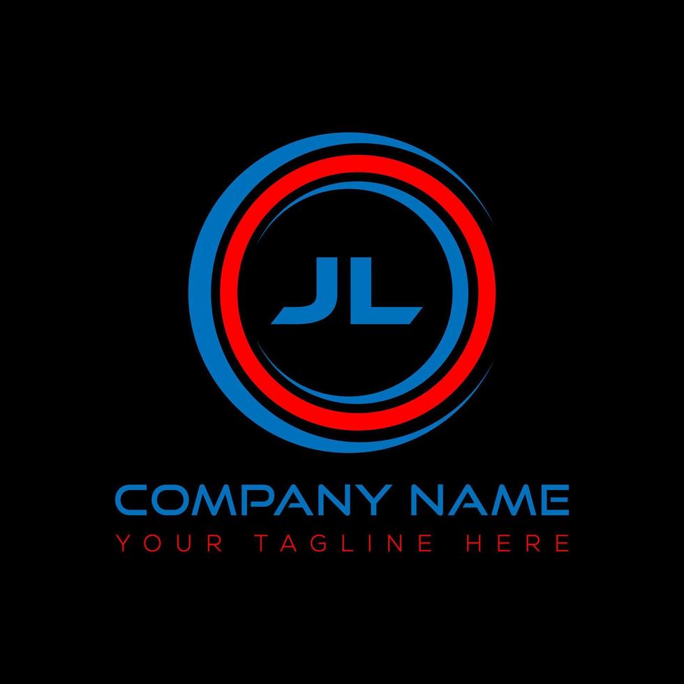 jl brief logo creatief ontwerp. jl uniek ontwerp. vector