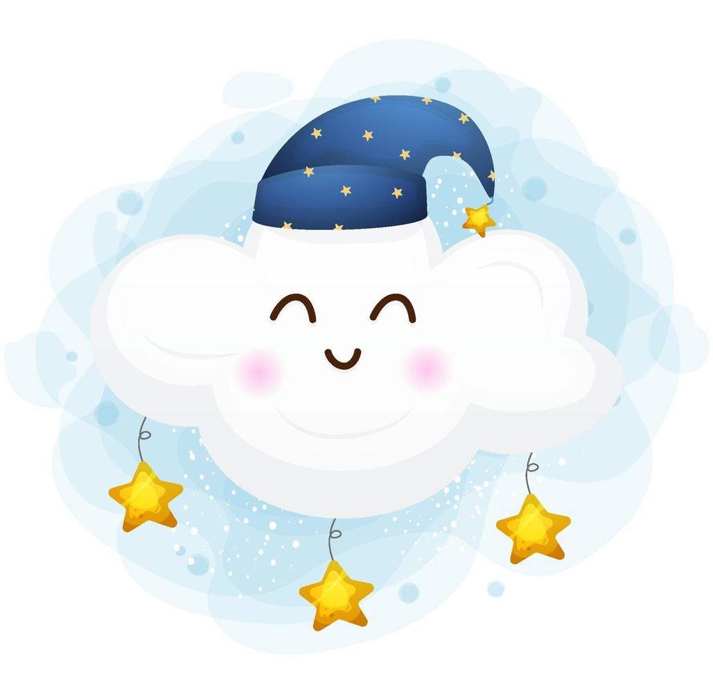 schattige kleine wolk illustratie vector