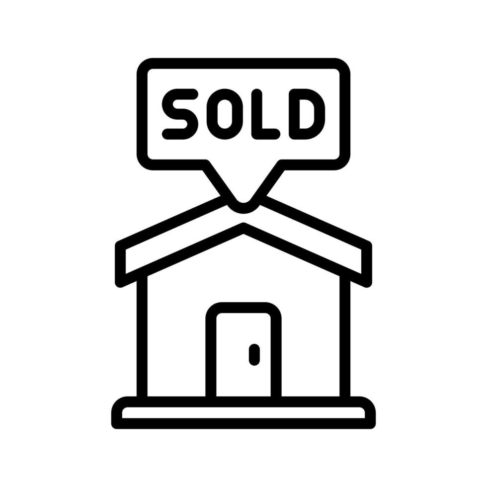 verkocht huis icoon voor uw website, mobiel, presentatie, en logo ontwerp. vector