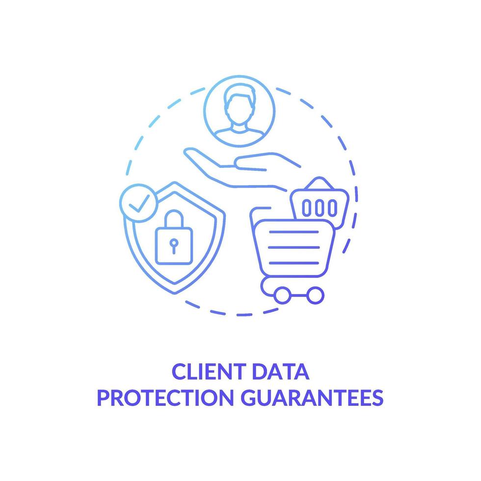 bescherming van klantgegevens garandeert conceptpictogram vector