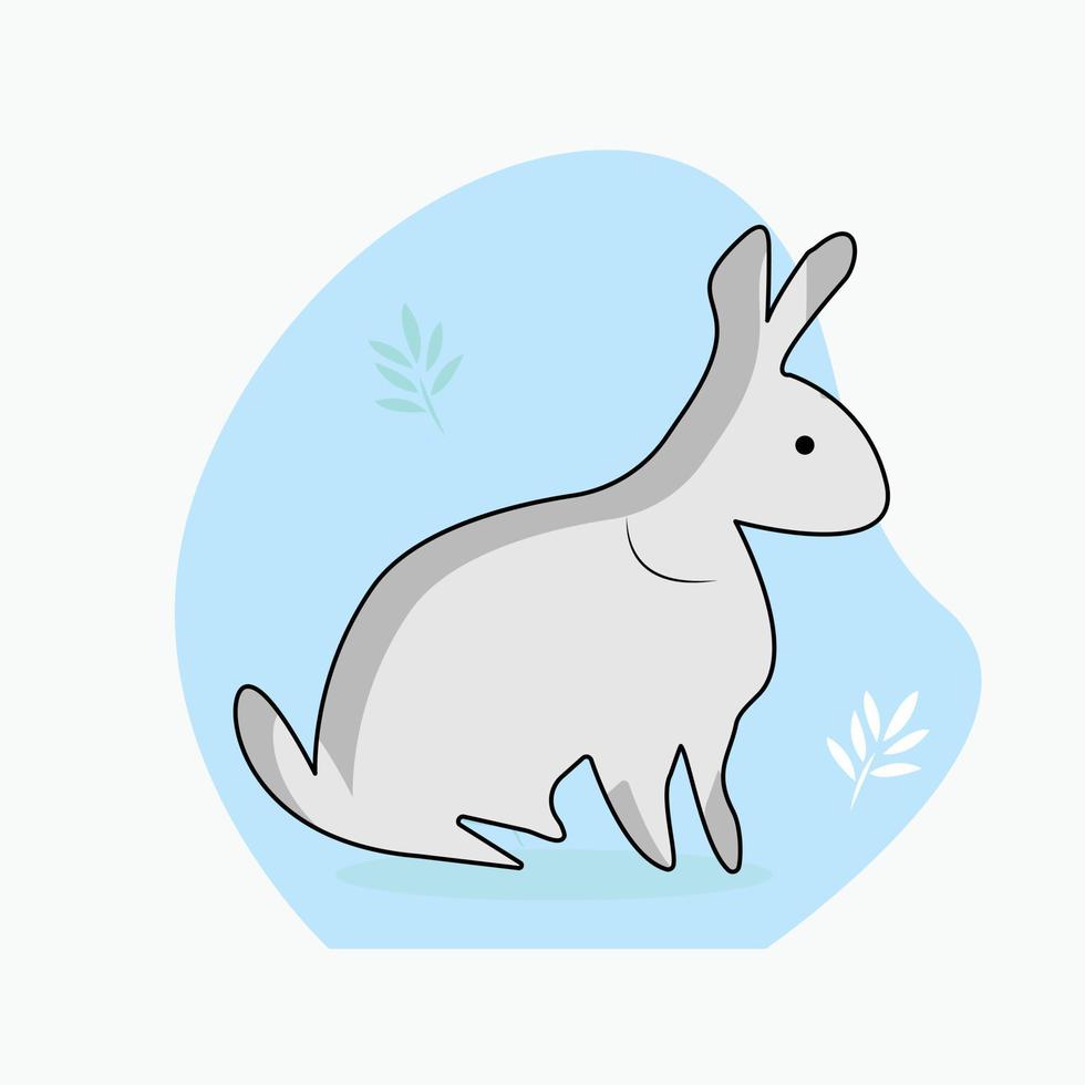 konijntjes zijn geïsoleerd Aan een wit achtergrond. gelukkig schattig geïsoleerd konijn. vector
