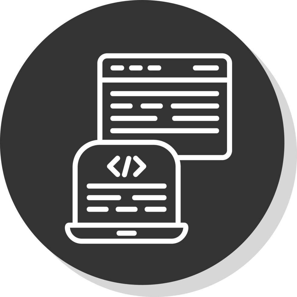 backend ontwikkeling vector icoon ontwerp