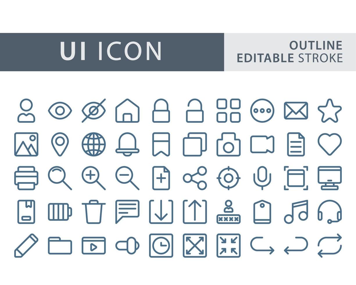 set van gebruikersinterface icon set vector