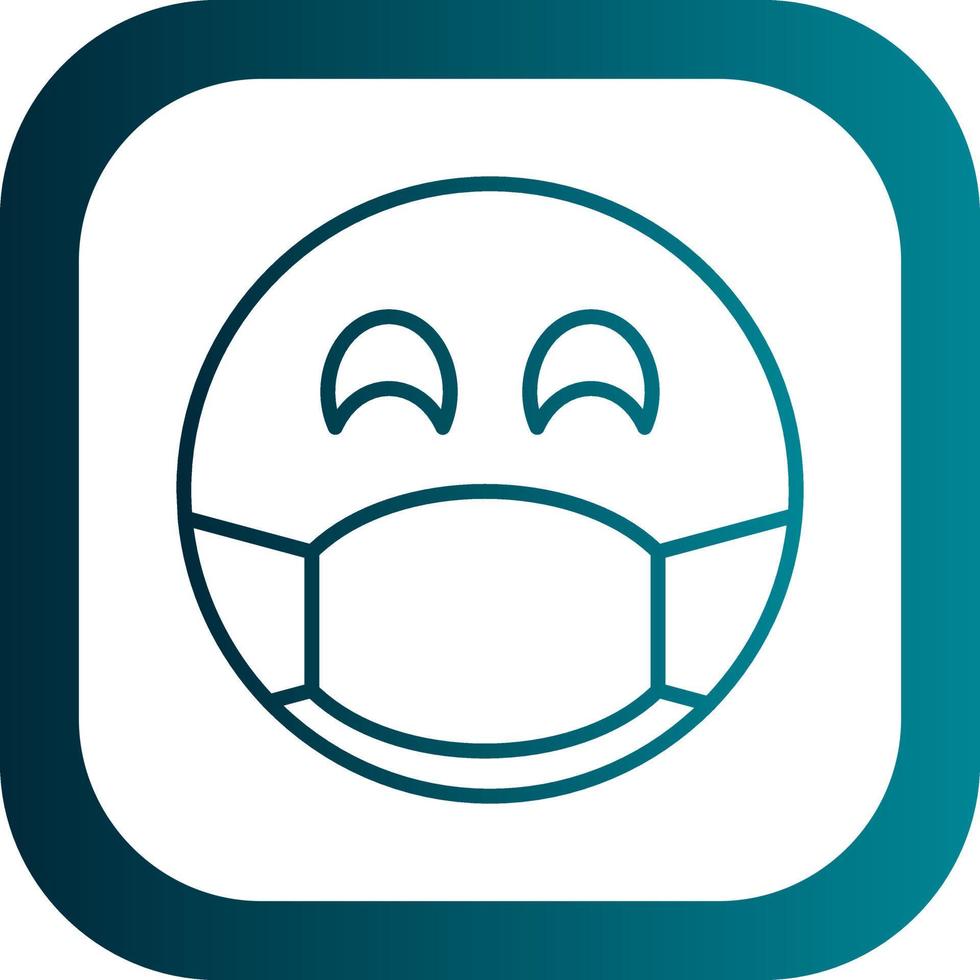gezicht met medisch masker vector icoon ontwerp