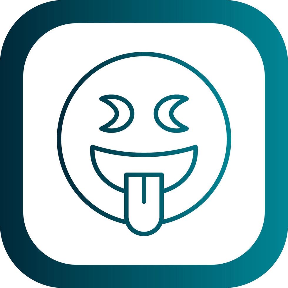 loensen gezicht met tong vector icoon ontwerp