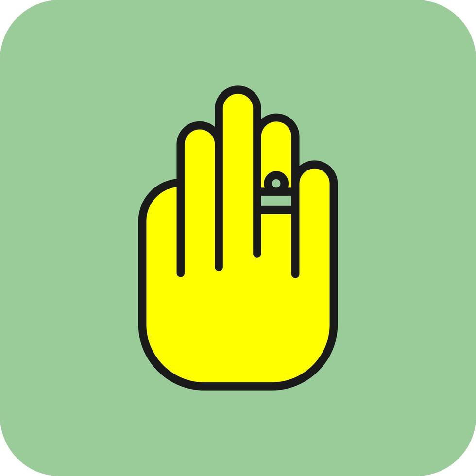 ring in hand- vector icoon ontwerp