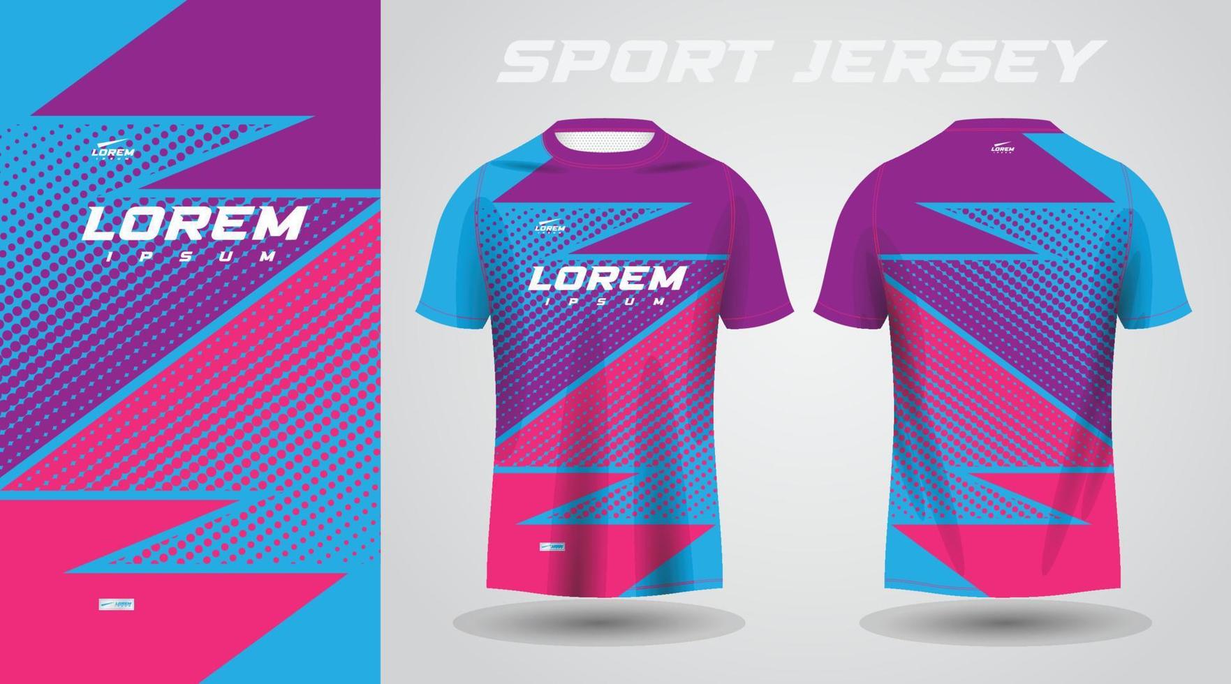 blauw roze Purper overhemd voetbal Amerikaans voetbal sport Jersey sjabloon ontwerp mockup vector