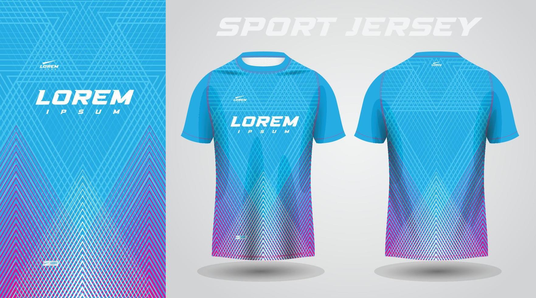 blauw roze Purper overhemd voetbal Amerikaans voetbal sport Jersey sjabloon ontwerp mockup vector