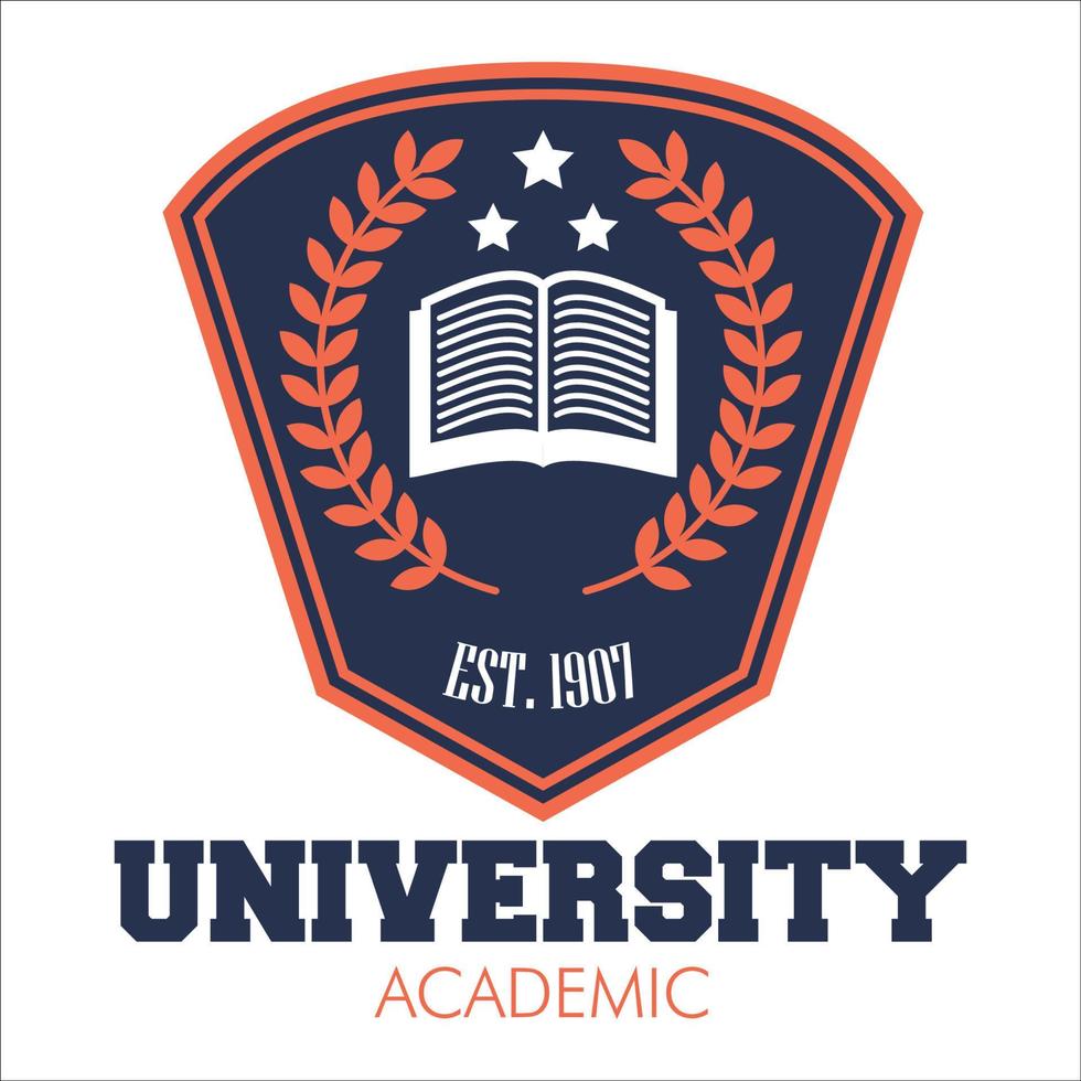 Universiteit academie en college emblemen of logos voor onderwijs industrie ontwerp vector
