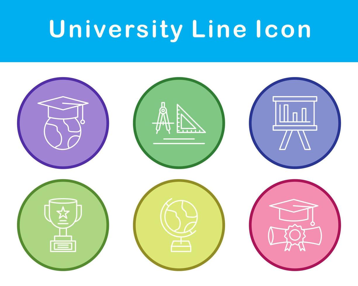 Universiteit vector icoon reeks