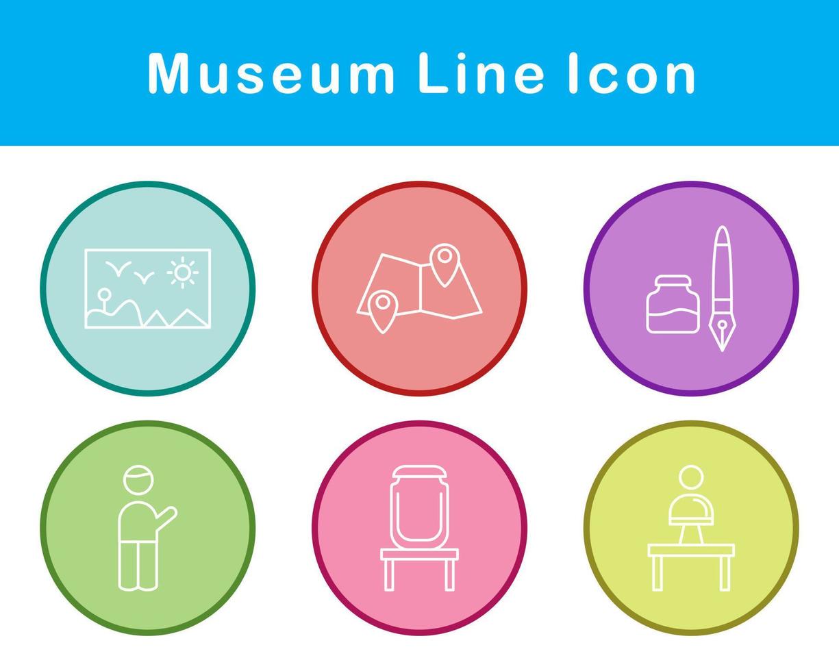 museum vector icoon reeks