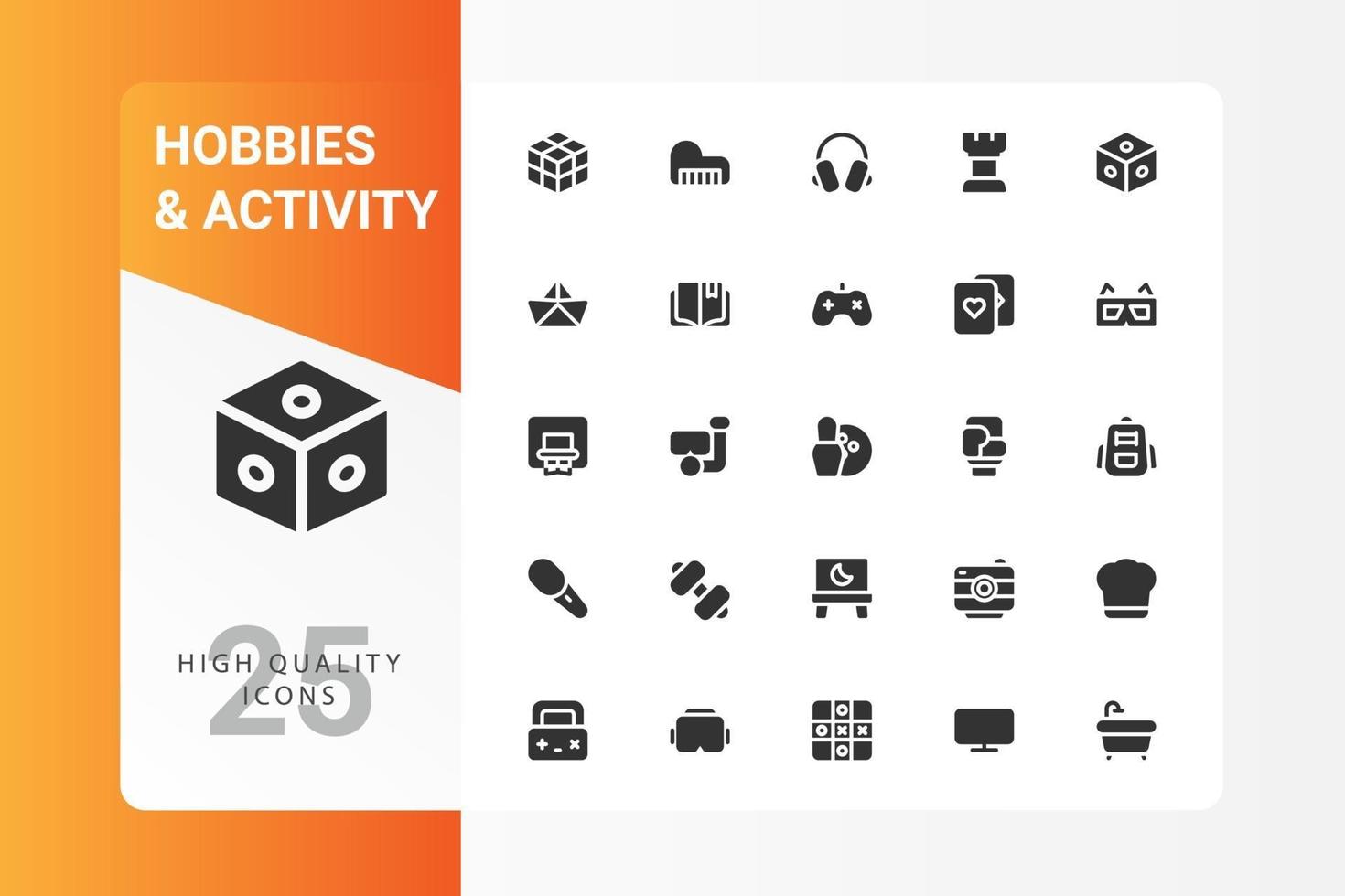 hobby's en activiteiten icon pack geïsoleerd op een witte achtergrond. voor uw websiteontwerp, logo, app, ui. vectorafbeeldingen illustratie en bewerkbare beroerte. eps 10. vector