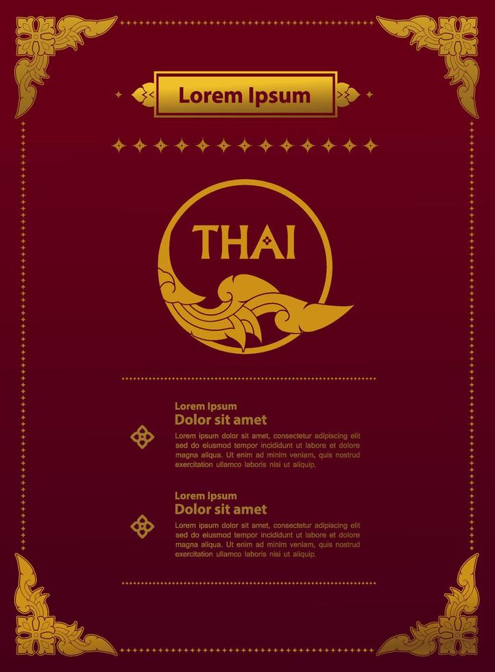 Thais kunsten element voor Thais grafisch ontwerp vector illustratie.