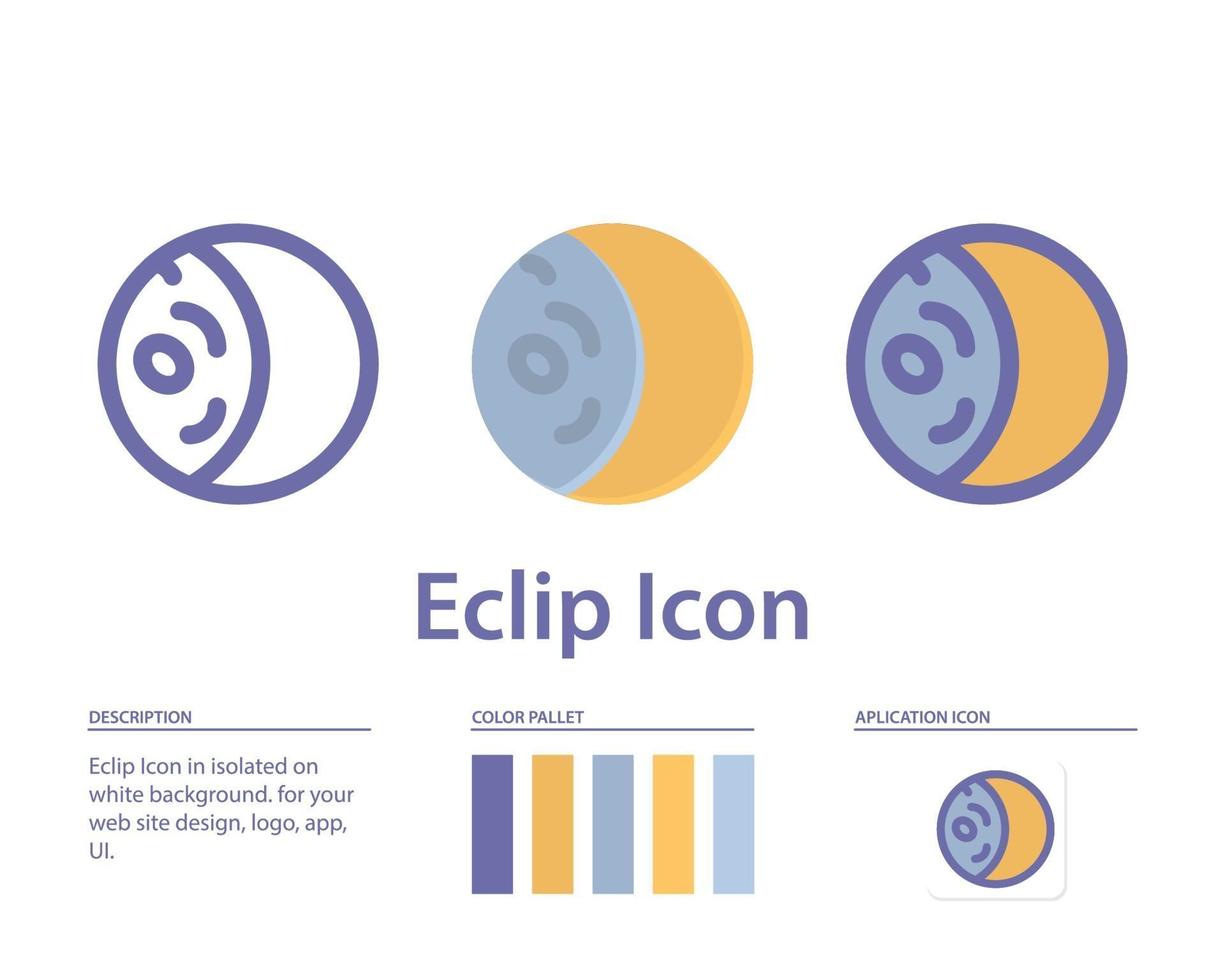 eclips pictogram in geïsoleerd op een witte achtergrond. voor uw websiteontwerp, logo, app, ui. vectorafbeeldingen illustratie en bewerkbare beroerte. eps 10. vector