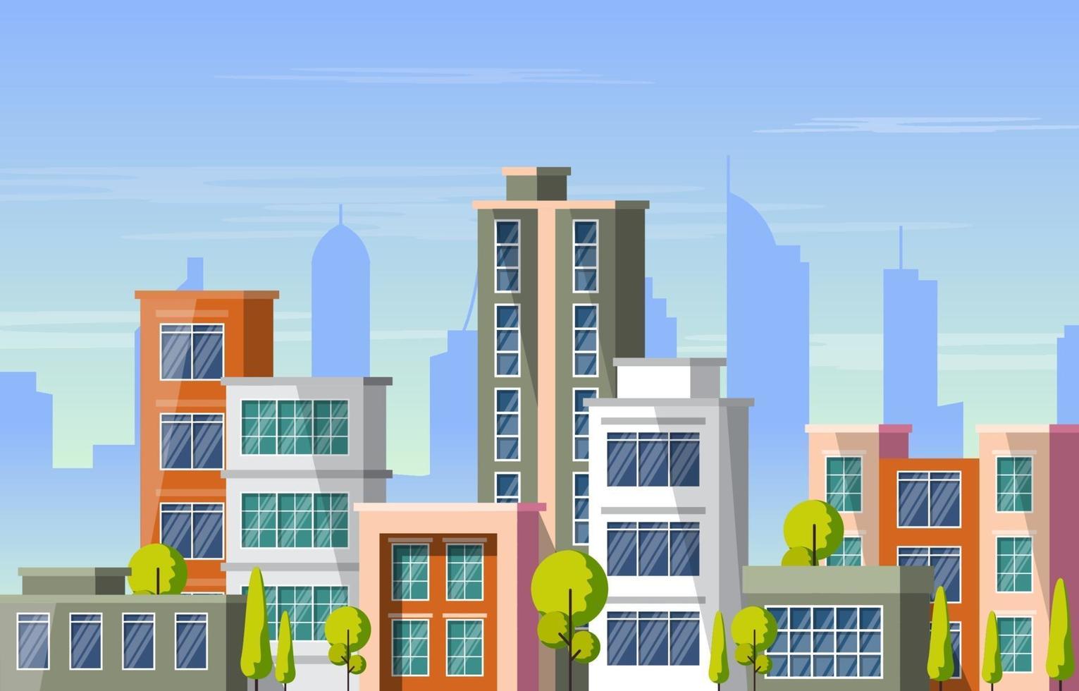 gebouw architectuur bouw stadsgezicht skyline zakelijke illustratie vector