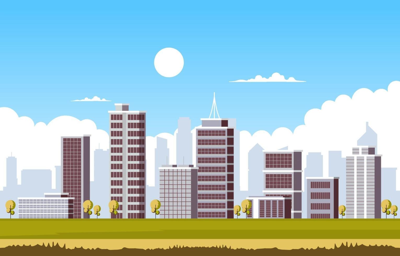 hemel stad bouw stadsgezicht skyline zakelijke illustratie vector