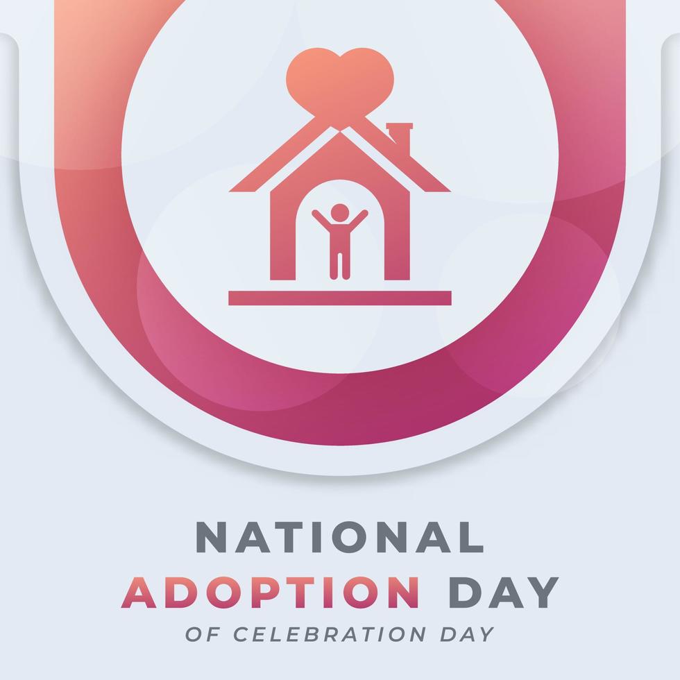 gelukkig nationaal adoptie dag viering vector ontwerp illustratie voor achtergrond, poster, banier, reclame, groet kaart