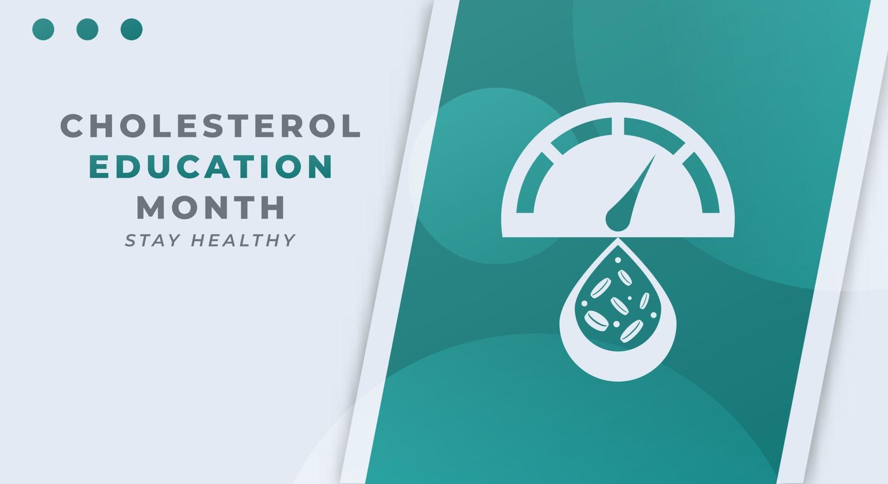 gelukkig nationaal cholesterol onderwijs maand viering vector ontwerp illustratie voor achtergrond, poster, banier, reclame, groet kaart