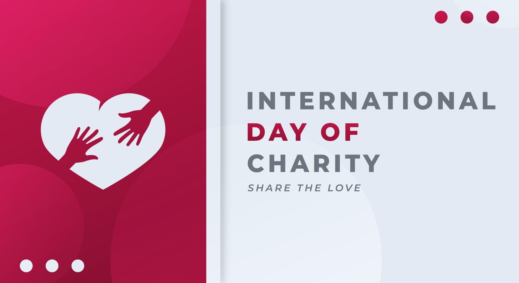 gelukkig Internationale dag van liefdadigheid viering vector ontwerp illustratie voor achtergrond, poster, banier, reclame, groet kaart