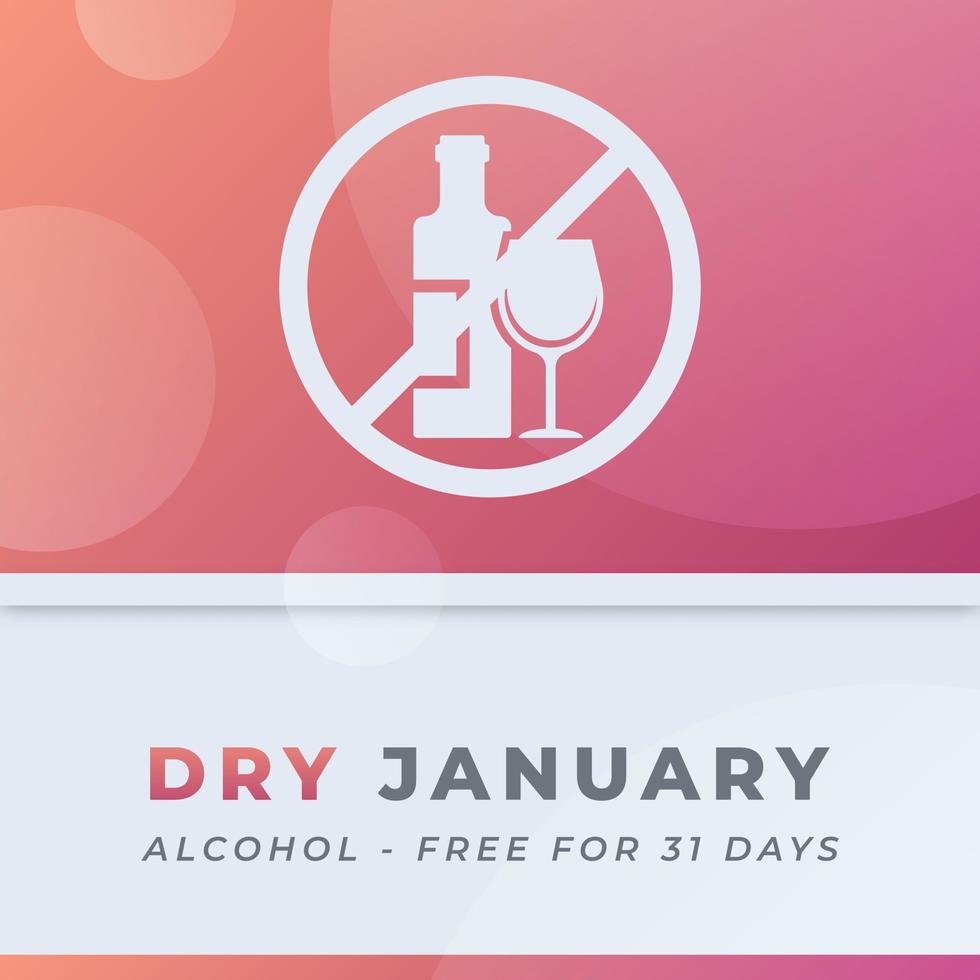 gelukkig droog januari dag viering vector ontwerp illustratie voor achtergrond, poster, banier, reclame, groet kaart
