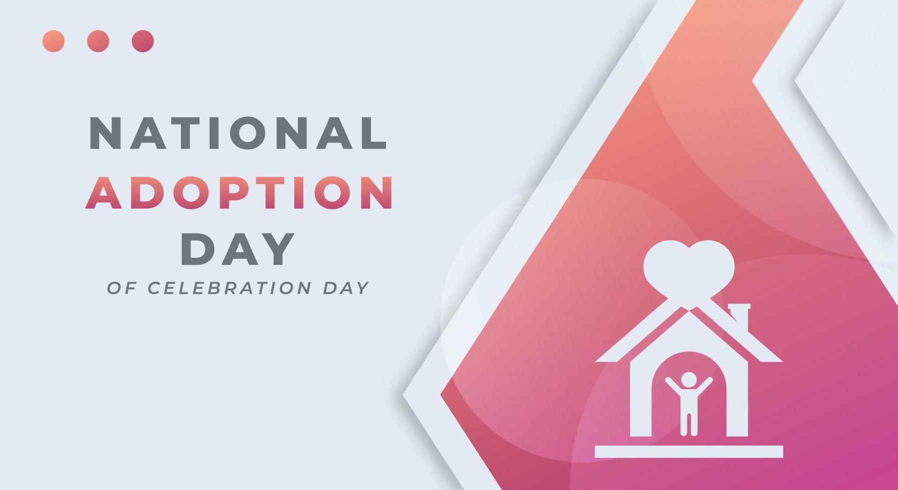 gelukkig nationaal adoptie dag viering vector ontwerp illustratie voor achtergrond, poster, banier, reclame, groet kaart