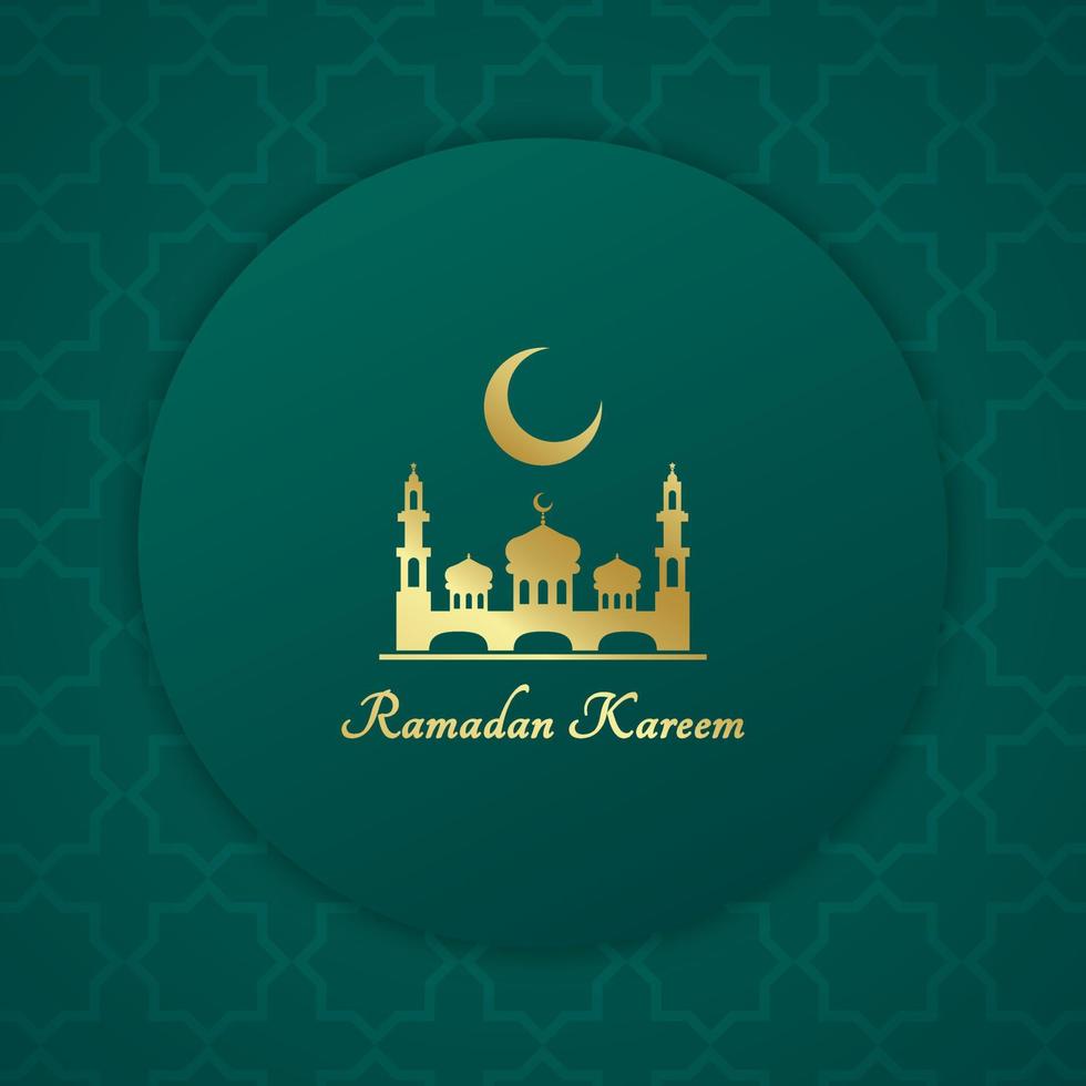 Ramadan kareem Islamitisch groet kaart banier voor vieren moslim heilig maand vector illustratie
