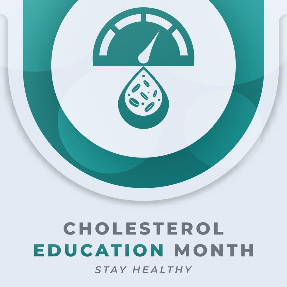 gelukkig nationaal cholesterol onderwijs maand viering vector ontwerp illustratie voor achtergrond, poster, banier, reclame, groet kaart
