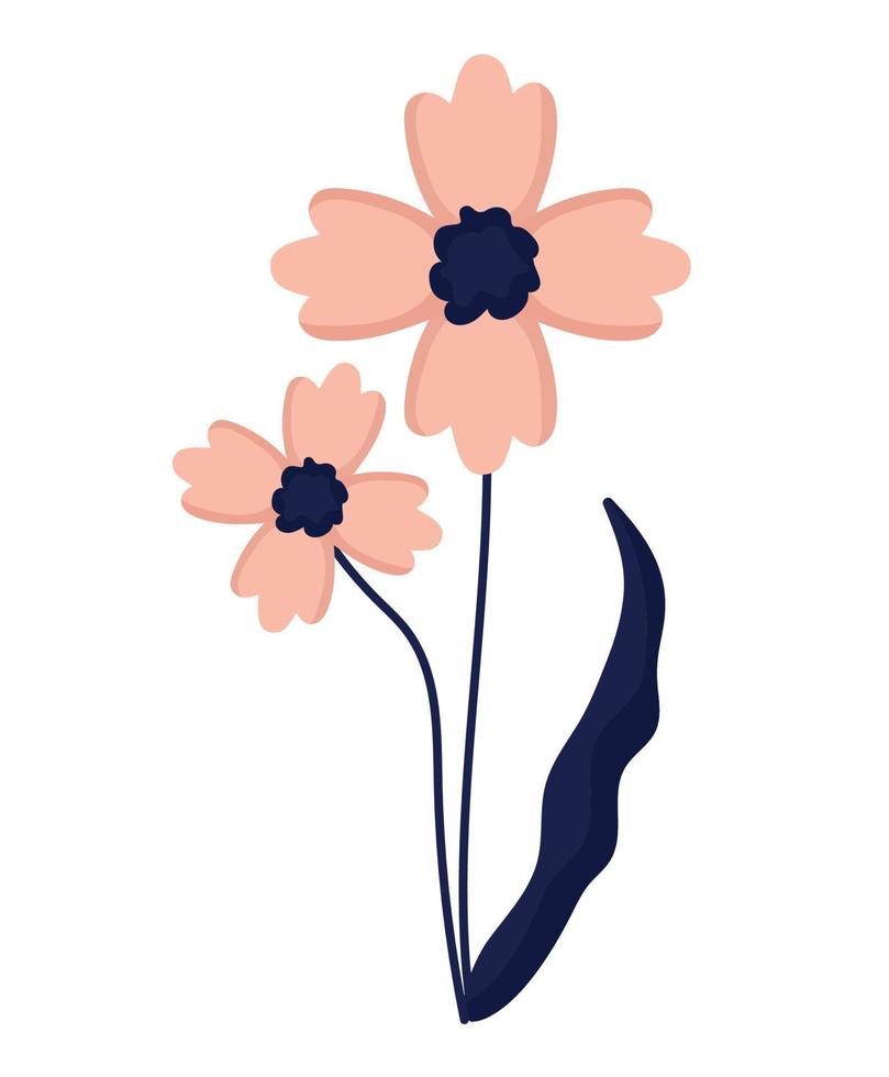 roze bloemen ontwerp vector