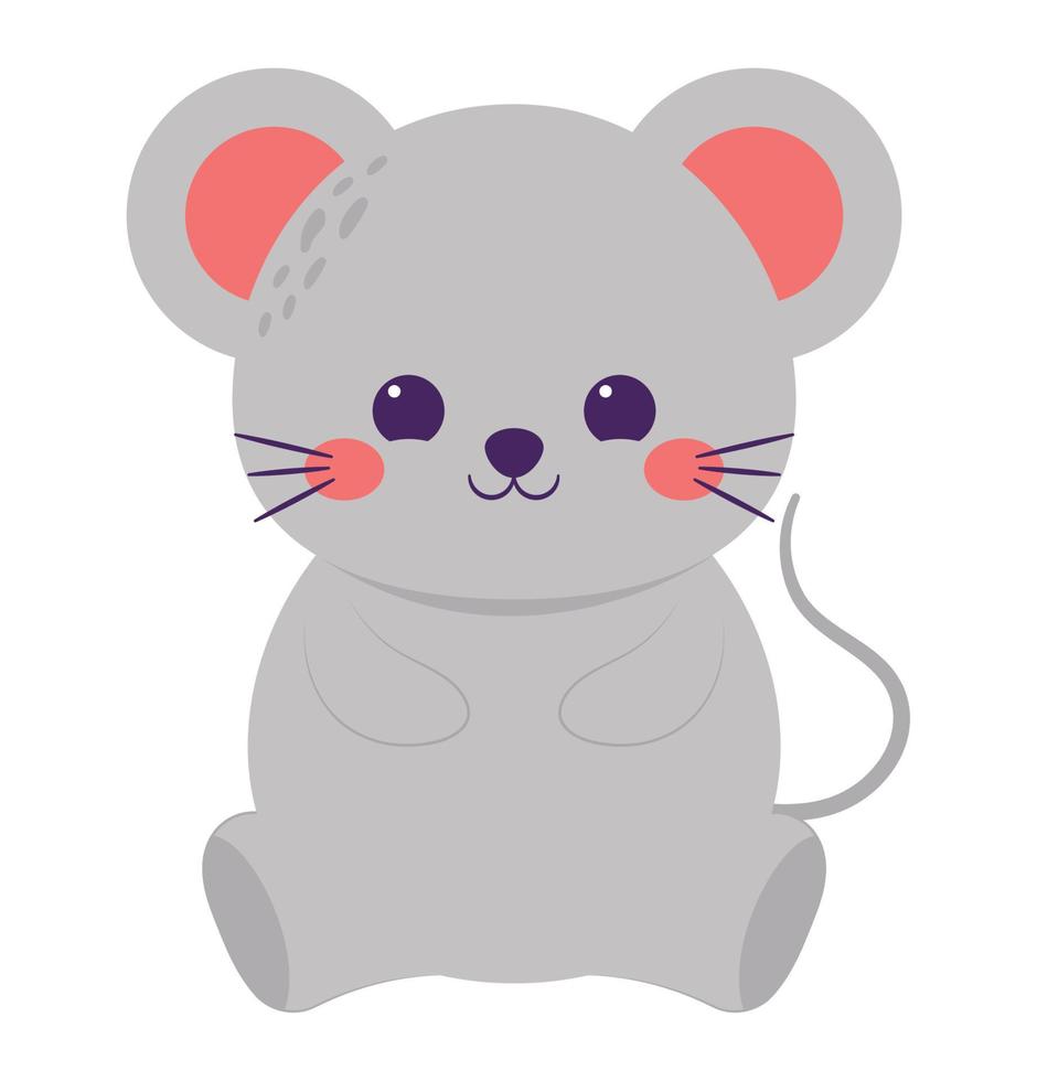 schattig kleurrijk muis vector