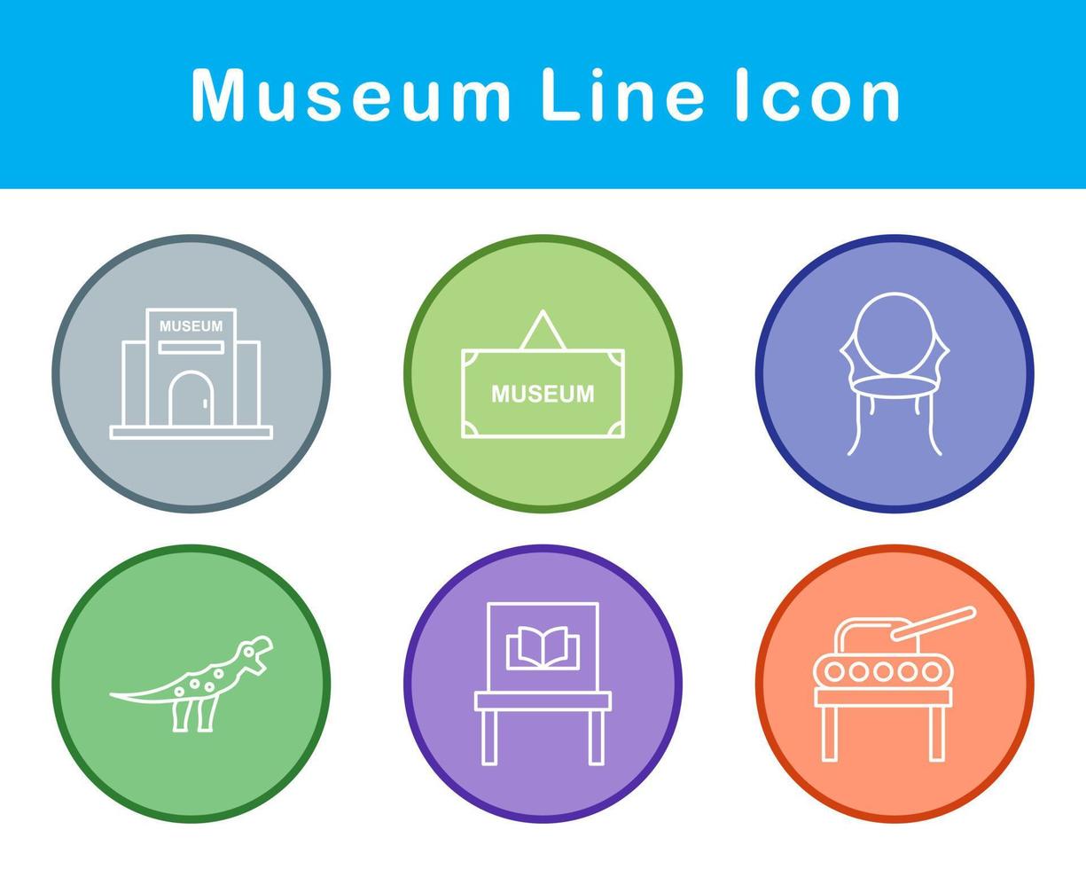 museum vector icoon reeks