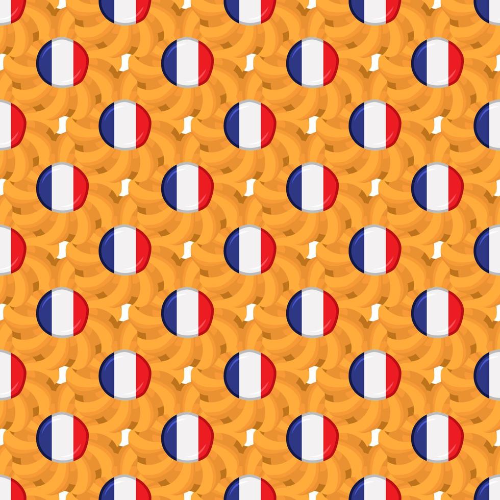 patroon koekje met vlag land Frankrijk in smakelijk biscuit vector