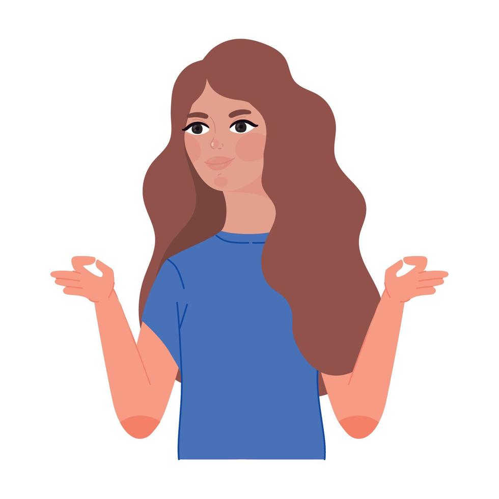 mooie brunette vrouw vector