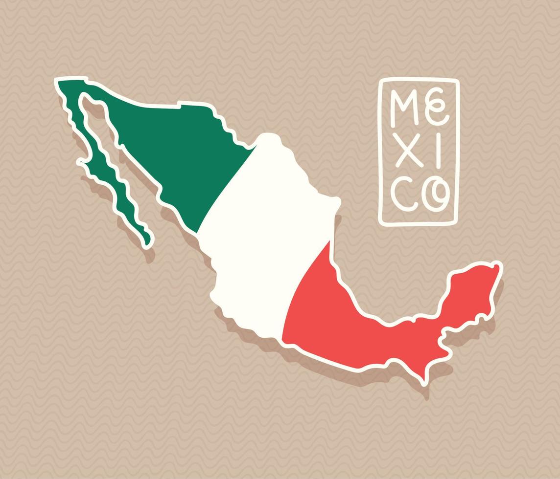 poster van Mexico kaart vector