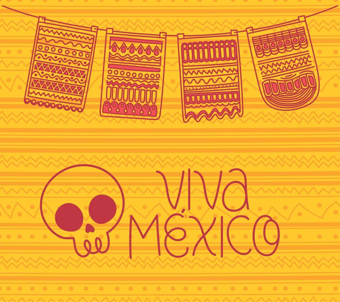 poster van viva mexico vector