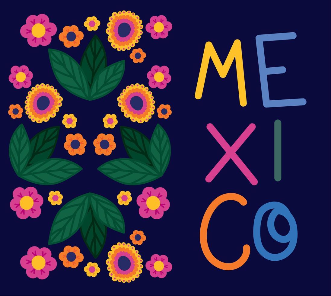 gekleurde Mexico kaart vector